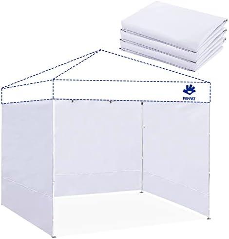 Fanpat Instant Canopy Tent Sidewalls for 10x10 Pop Up Canopy Waterproof,99% UV Protection，3 Piece Sidewalls, White(3PCS Sidewall Only, Canopy Tent NOT Included)