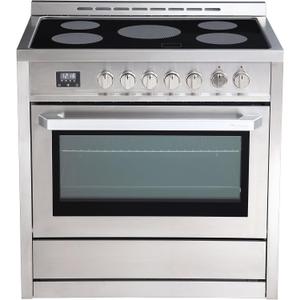 Rangaire RRE361TS 36" Electric Range Oven with Timer - Stainless Steel, Infrared Stove Burners, True Convection, Easy Reach Racks