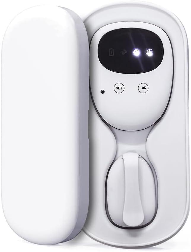 Wireless Bedwetting Alarm for Boys and Girls, USB Rechargeable, 3 Working Modes, Pee Alarm for ChildrenWhite