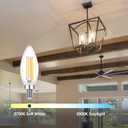 Sigalux E12 LED Bulb Candelabra Base Dimmable, 60W Equivalent Soft White, Type B Filament Candle, 12 Pack