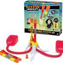 Flybar Hypr Rocket Launcher for Kids - Patented Design, Reach up to 500 Feet, Dual Pack with 2 Launchers & 4 Rockets, Connectable, Indoor/Outdoor Toys and Games, 2pcs
