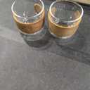Espresso Cups Set of 2 with Wooden Ring, 5 OZ High Borosilicate Espresso Shot Glass, Clear Small Expresso Shots Cup, Espresso Accessories