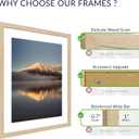 20X24 Poster Frame, Display Pictures 16X20 with Mat or 20X24 Without, Wall Hanging Frames, Natural Oak, 3 Pack