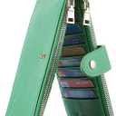Travelambo RFID Wallet Women Large Size Bifold Multi Card Wallet Case with Zipper Pocke Credit Card Holder for Women