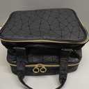 Uross Nail Polish Organizer Bag Holds 42 Bottles Nail Polish & Nail Lamp, Gel Nail Polish Organizers and Storage box for Nail Tech, Nail Kit Supplies Organizer Case - Black (Large - 11 x 9.5 x 9.5 Inch )