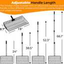 Chicken Poop Scooper for Sand, 15-Inch Large Adjustable Metal Chicken Poop Scooper, Chicken Manure Scoop is Suitable for Cleaning Chicken Coops, Stables, Cat Litter Boxes, Pastures