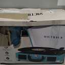 Victrola Journey Bluetooth Portable Suitcase Record Player  with Built-in Speakers, 3 Speed Vinyl Record Player, RCA Out, Headphone Jack (Aqua Turquoise)