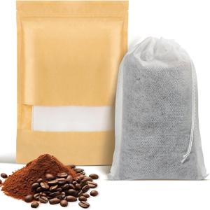 Belle&Beau 100pcs Premium Cold Brew Coffee Filter Bags, No Mess Cold Brew Bags, Easy-Use Disposable Grinds Coffee Pouches, Versatile Coffee Tea Bags for Smooth Cold Brew with Drawstring, 4 x 6 Inches