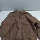 Yioaga Fleece Sweatshirts for Women Cropped Long Sleeve Half Zip Pullover Sherpa Jacket Warm Fuzzy Coats with Pockets, L