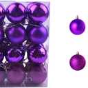 Christmas Balls,24PCS Ornaments for Xmas Tree,1.57INCH Hanging Ball for Small Christmas Tree Decorations,Party Decorations (Purple)