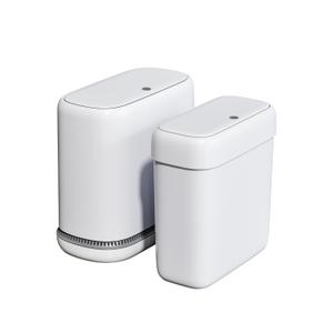 Bathroom Trash Can with Lid, Slim 3.3 Gallon Vacuum adsorption Garbage Bin, Narrow Press Top Waste Basket for Odor Control & Dog Proof for Bathroom Bedroom Office Home