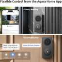Aqara Smart Doorbell Camera G410 with Chime, 2K, HomeKit Secure Video, 2-Way Audio, Built-in Matter Hub, Wireless/Wired, Supports Apple Home, Alexa, Google, Home Assistant, 2.4G/5GHz Wi-Fi, Black