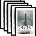 24x36 Poster Frame Black 5 Pack, for Wall Mounting