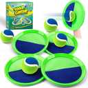 Toss and Catch Ball Set, Pool Beach Outdoor Toys Games for Kids Ages 4-8-12, 4 Paddles 4 Balls and Storage Bag, Summer Yard Outdoor Game for Adult Family, Birthday Easter Gift for Kids