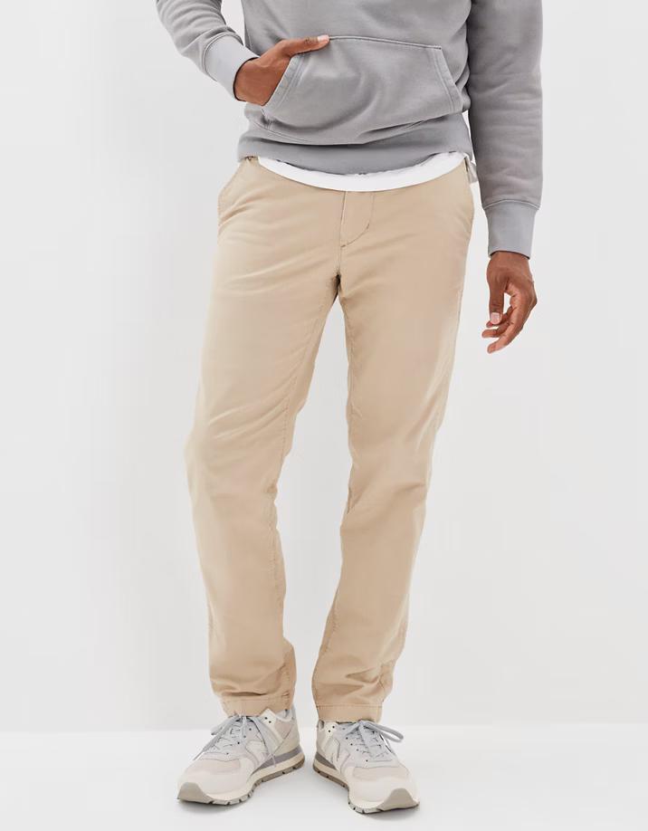 AE Flex Original Straight Lived-In Khaki Pant  Beige, size 0 