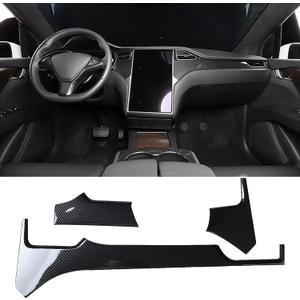 Center Console Dashboard Cover Trim for Tesla Model X Model S 2020-2014 | Carbon Fiber，High Quality，Easy Installation，Vehicle mold release，Durable