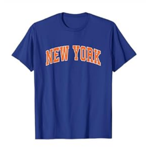 New York - Throwback Design Print - Classic T-Shirt, Blue, Small