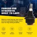 MOOG Inner (At Connecting Rod) Steering Tie Rod End - Front Lower Suspension Joint - Heavy Duty - Precision Fit Joint with Greaseable Bearing Socket