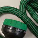 J&B XpandaHose 50ft Expandable Garden Hose with Holder - Heavy Duty Superior Strength 3750D - 4 -Layer Latex Core - Extra Strong Brass Connectors and 10 Spray Nozzle w/Storage Bag (Green 50)