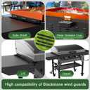 Magnetic Wind Blockers for Blackstone 36" Wind Guards, 1565 Stainless Steel Wind Screens Compatible with Griddle Rear Grease Cup Hood, Valentines Day Grilling Gifts for BBQ Lover