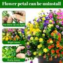 20 Bundles Artificial Fake Flowers for Outdoor Spring Decorations, Faux Plants Flowers UV Resistant for Garden Home Wedding Farmhouse Decor (Multi Color)