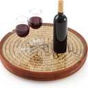 Wine Cork Holder Decorative Christmas Wine Lover Creative Gift Wooden Lazy Susan for Countertop with Glass Protective Cover Can Store 130 Corks Stoppers Display Kitchen Bar Table Centerpieces
