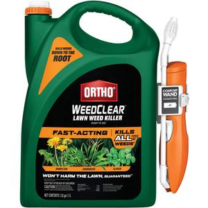 Ortho WeedClear Lawn Weed Killer Ready-To-Use with Comfort Wand - Weed Killer Spray, Kills Crabgrass, Dandelion and Clover, 1.33 gal.