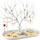 MORE&LESS Antlers Jewelry Display Stand,Tree Tower Rack Hanging Organizer for Ring Earrings Necklace Bracelet