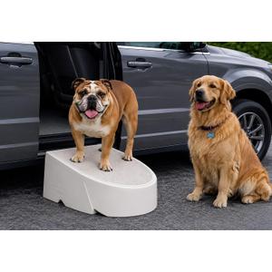 Pet Gear One Step for Dogs/Cats, Light Sand | Lightweight/Portable, Sturdy, No Tools Required, Removable, Washable Carpet, Supports 175 lbs