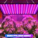 Liliful 4 Pcs Grow Lights Panel 200W Artificial Full Spectrum Grow Lamps with 225 LEDs for Indoor Outdoor Seedling Tent Flowe(Red, Blue)