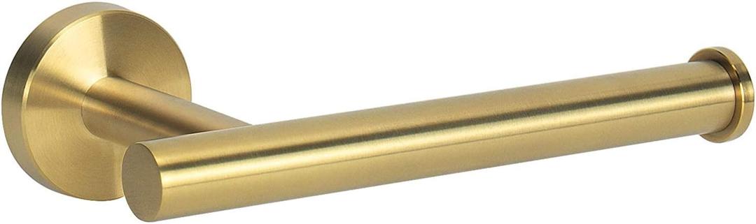 NearMoon Bathroom Toilet Paper Holder, Premium SUS304 Stainless Steel Rustproof Wall Mounted Toilet Roll Holder for Bathroom, Kitchen (1 Pack, Brushed Gold)