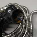 Metal Water Hose 25 ft - Stainless Steel Water Hose with 2 Nozzles, Lightweight, Tangle Free & Kink Free, Heavy Duty, High Pressure, Flexible, Dog Proof