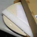 HIGHCRAFT Premium Elongated Toilet Seat with Adjustable Hinges - Molded Plastic Toilet Seat - Fits Standard Elongated Toilets - Oval Seat in Bone/Beige