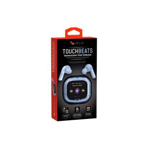 Helix Touchbeats Translucent True Wireless Earphones - White