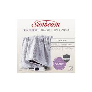 Sunbeam Feel Perfect Faux Fur Heated Throw TRF430