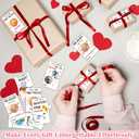 Cazhes Valentine's Day Gifts Tags Stickers, 60pcs Gift Wrap Self Adhesive Stickers, Outer Space Happy Valentine's Day Wrapping Decorations for Envelopes Present School - B02