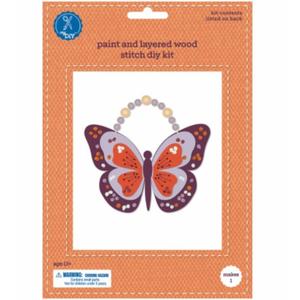Butterfly Layered Wood Stitch DIY Kit