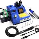 TOAUTO DS90 Soldering Station-F & C Dual Digital Display Soldering Iron Station Kit,90W Soldering Iron,302- 842 Temperature, Anti-Static & Grounding Wire, Auto Standby & Sleep,5 Solder Tips, Blue