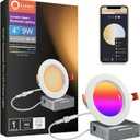 Lumary Smart Recessed Lighting 4 Inch, RGBWW Led Ceiling Downlight 9W, Canless with J-Box, Ultra-Thin & Anti-Glare Trim, Compatible with Alexa/Google/BT Remote(Not Included) 1PACK