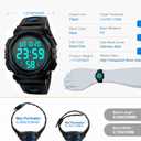 MJSCPHBJK Watches for Men, Digital Sports Watch for Mens Waterproof LED Screen Large Face Military Tactical Watch