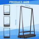32 in Wide A Frame Sidewalk Sign with Wheels, Double Sided Poster Stand
Fits Custom 31.5 in Wide Posters in 40, 44, or 48 in Heights with a Double Sided Frame, Fillable Base, and Wheels