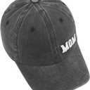 Tbstlumd New Mom Hat for Women, Funny Adjustable Cotton Embroidered Mama Baseball Cap (One Size)