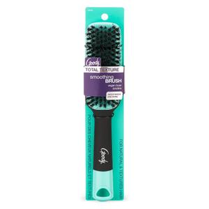 Goody x Total Texture Smoothing Brush - Vegan Boar Bristles Help Condition and Smooths Hair Cuticles for Enhanced Shine Shine - For Natural and Textured Hair - Non-Slip Grip