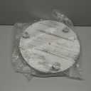 Rustic Wooden Tiered Tray, Farmhouse Decorative Tray, Round Serving Tray with Metal Handle for Home Kitchen Shelf Dinning Table Seasonal Holiday Decorations, White