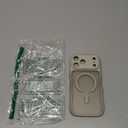 for iPhone 17 Pro Max Case for Women Girls,Compatible with MagSafe,Camera Control,Full Camera Protection, Cute Wave Magnetic Phone Case for iPhone 17 Pro Max,Stone