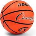 Champion Sports Rubber Junior Basketball, Heavy Duty - Pro Style Basketballs and Sizes - Premium Basketball Equipment, Indoor Outdoor - Physical Education Supplies (Size 5, Orange)