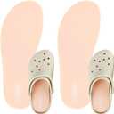 riemot 2 Pairs Memory Foam Insoles for Crocs Clogs Garden Shoes,Wide Thin Replacement Shoe Inserts for Nurse Shoes,Chef Shoes,Sole Inserts for Women/Men Pink EU37-38/US 5