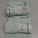 Pidada Hand Towels Set of 4 Embroidered Bird Tree Pattern 100% Cotton Absorbent Soft Decorative Towel for Bathroom (Aqua Green) (13.8 x 29.5)