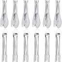 12 Pack Premium Small Serving Tongs, Dmoera Mini Stainless Steel Appetizer Tongs, 5Inch,5.2Inch(12.7cm)