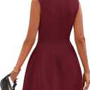 PRETTYGARDEN Summer Dresses for Women 2026 Elegant Classy Spring A Line Business Casual Work Graduation Cocktail Short Dress (Red, M)